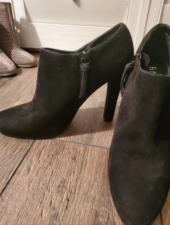 Lauren Ralph Lauren Shoes - Lauren Ralph Lauren Platform Black Suede Booties Size 8.5